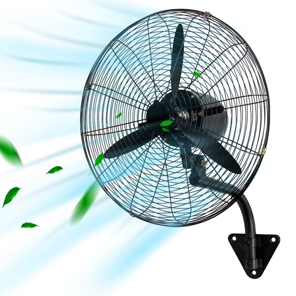 Oscillating High Velocity 3 Speed Fan 30 Inch Heavy Duty Metal Wall Mount Fan