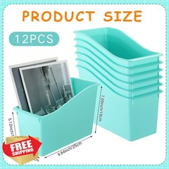Fuutreo 12 Pcs Water Blue book bins