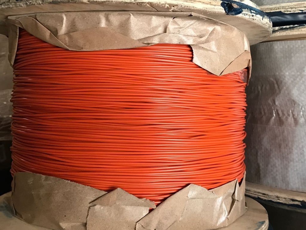 Orange Vinyl Coated Wire Rope Cable,1/16 – 3/32, 7×7, 100 ft Coil