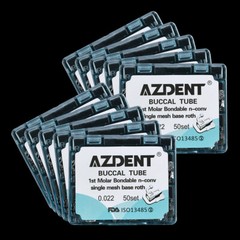 AZDENT Dental Orthodontics Buccal Tubes 1st 2nd Molar Tube Roth MBT0.022 0.018