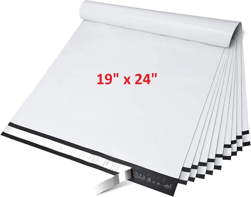 50 Pack White 19×24 Large POLY Mailer Self Seal Strong BAGS ENVELOPES SHIPPING