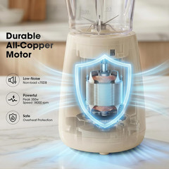 Blender for Smoothies and Shakes, Peak 350W Single Serve Mixer with Stainless St