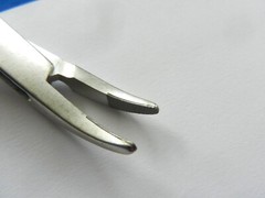 E1888 V. Mueller SU16124 Vital Heady Curved Needle Holder 10.5″ Overall Length