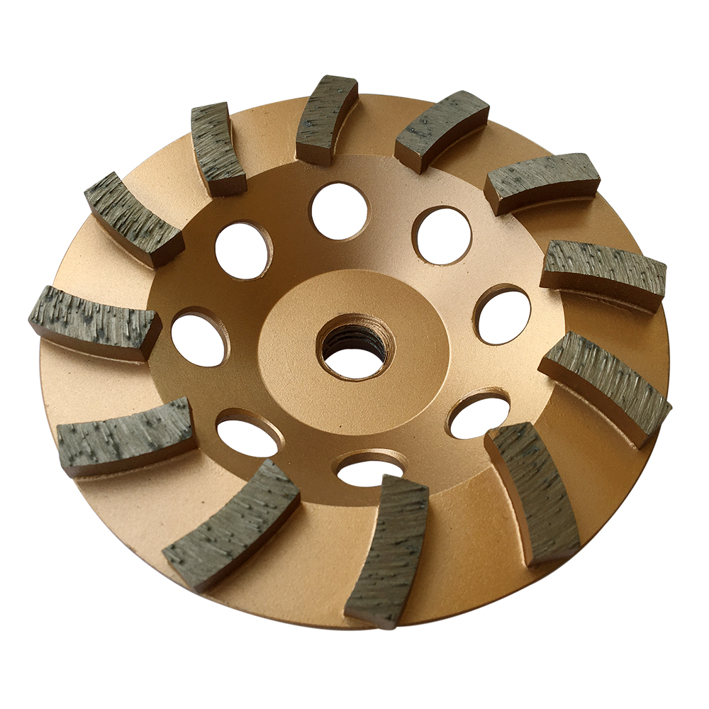5″ Concrete Grinding Cup Wheels 12 Diamond Abrasive Seg 5/8″-11 Arbor