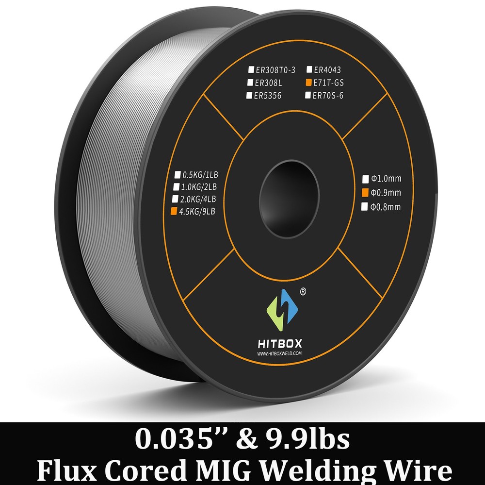 Low Spatter 9.9lbs & 0.035in Flux Core Welding Wire Flux Mig Welder Welding Wire