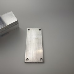 .125 Aluminum 1/8” 4” X 2”/ 1/4” Holes (2) Piece 6061 Mounting Brackets Fastener