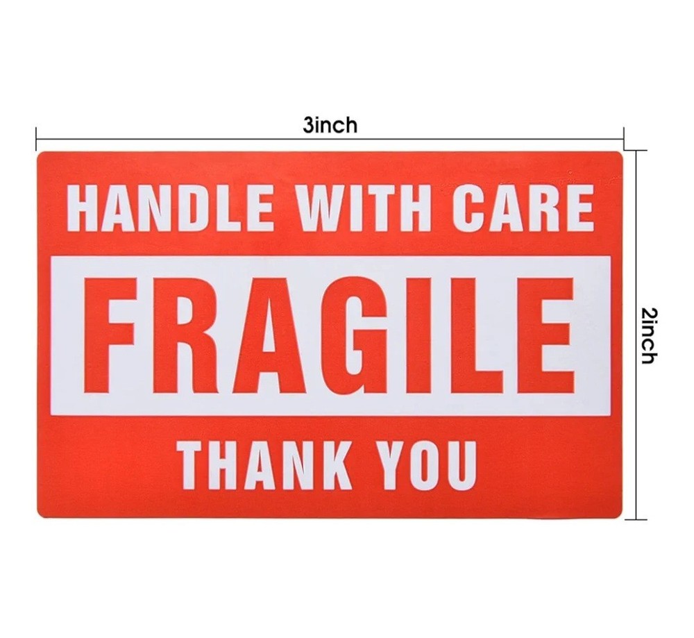 20 Count 3x2in Handle with Care Fragile Stickers Shipping Labels