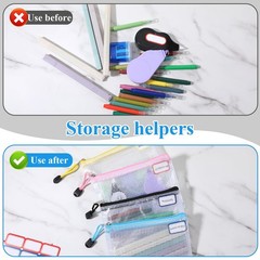 36 Pcs Mesh Zipper Pouch, 4.7×6.5 inch Waterproof Zip Mesh Bags with 2 Sheets…