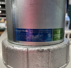 Eaton Crouse Hinds 4″ Conduit Expansion Coupling XJG108HDG