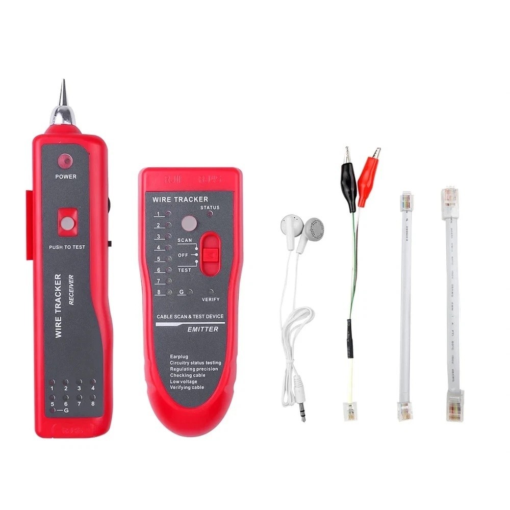 RJ45 LAN Cable Tester RJ11 Cat5 Cat6 Network Wire Tracker Tone Line Finder Kit