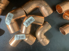 55 – NIBCO LEE EPC MUELLER 1″ COPPER FITTINGS SWEAT SOLDER. MADE IN USA