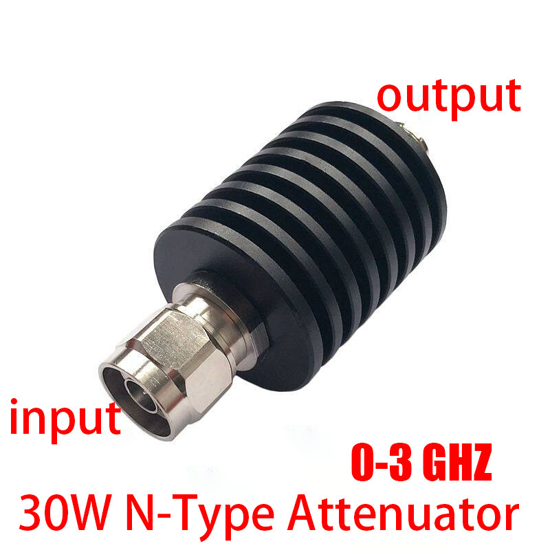 30W N Type RF DC-3GHz 50Ohm Fixed Coaxial Attenuator N Male Female Connector OEM