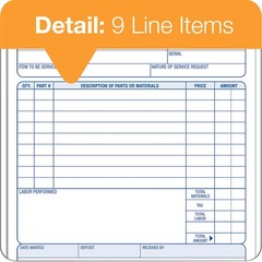 Adams Repair Order Book, 3-Part 50 Count (Pack of 1), White/White/White