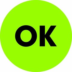 Tape Logic Aviditi Tape Logic 1″ Circle Label, “OK”, Fluorescent Green, Roll …