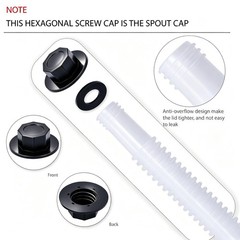 Black Gas Can Spout Replacement, 1/2/5/10 Gallon Gas Can Nozzle Kit, include …