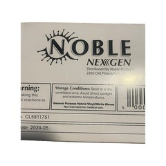 Noble NexGen Nitrile Vinyl Gloves Black Medium Powder Free 100 Count All Purpose