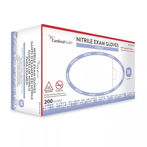 CARDINAL HEALTH Flexal Nitrile Exam Gloves Cornflower Blue LOT-88TN06XXL NEW