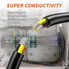 50FT 16 Gauge Wire Automotive Wire 3 Conductor Electrical Stranded PVC Cord 12V