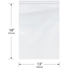 13” X 18” 2 Mil Clear Resealable Zip Plastic Poly Bags (100 Count) Brand New