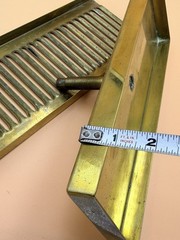 Brass Polished | 5″ X 12” X 3/4″ Surface Mount Drip Tray With Drain