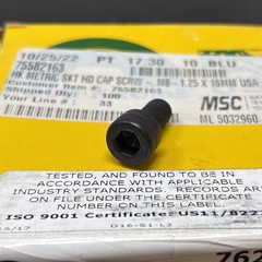 holo krome M8-1.25 X 16mm socket head cap screw qty 100