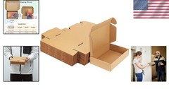 Sturdy 9x6x2 Corrugated Cardboard Mailing Boxes – 50 Pack for Safe Shipping