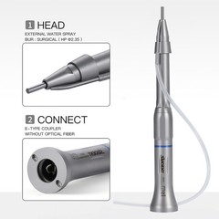 Dental Surgical Straight Cone Handpiece 1:1 Micro Surgery external Water Spray
