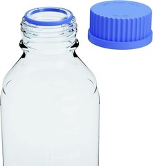 500ml Glass Round Media Storage Bottles with GL45 Screw Cap, Borosilicate Glass
