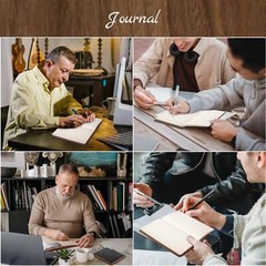 Leather Vintage Journal for Men Soft Cover 256 Lined Pages Notebook 180 Lay Flat