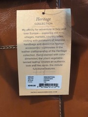 Patricia Nash Leather, 100% leather Bag, Veg Tanned, NEW