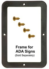 ADA Compliant, Restroom Signs, Blue, with Braille text 6″x9″