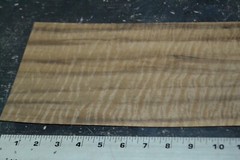 Fumed Curly Beech Raw Wood Veneer Sheet 6.5 x 31 inches 1/42nd thick N5942-95