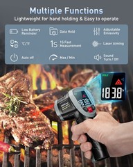 Infrared Thermometer Gun, [3 in 1] -58°F~1112°F (-50°C~600°C) Digital Laser T…
