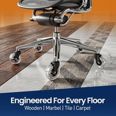 Office Chair Wheels Set of 5 – 3 Inch Roller Blade Wheels Office Chairs