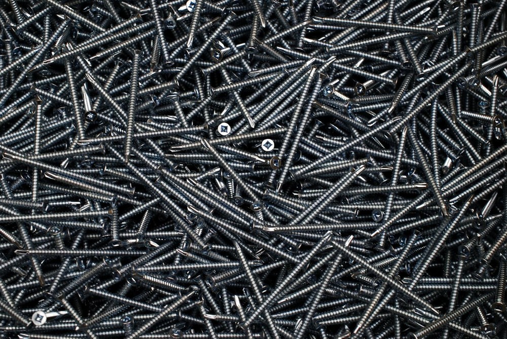 (500) Square Flat Trim Head 6 x 2-1/4 Self-Drilling Tek Screws Zinc Plated #6