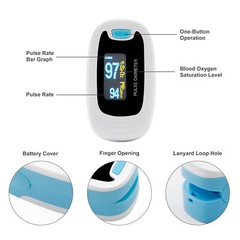 Finger Pulse Oximeter Blood Oxygen Saturation Heart Rate Measuring SpO2 Monitor