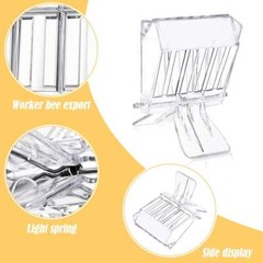 5PCS Beekeeping Queen Bee Cage Catcher Clips Plastic Transparent Set