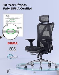 M57 Ergonomic Mesh Office Chair, 330-pound weight capacity — Black