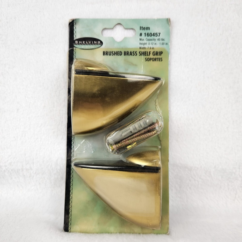 Shelving by Design Brushed Brass Shelf Grip Item 160457 Shelf Brackets Vintage