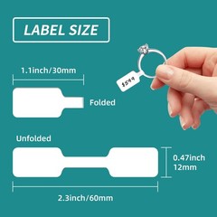 500Pcs Jewelry Tags Roll Price Identify Jewelry Price Tags Stickers Labels Ring.