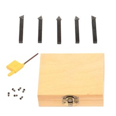 5* 1/4″ Straight Lathe Indexable Carbide Insert Turning Tooling Bit Holder Set