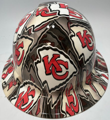 New Full Brim Hard Hat Custom Hydro Dipped KC KANSAS CITY CHIEFS