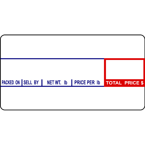 CAS LST-8000 Printing Scale Label, 12 Rolls of 1000Labels