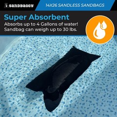 Sandbaggy 14″ x 26″ Water Activated Sandbags – Stronger Than Quick Dam Bags