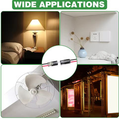 50PCS Double Wire Plug in Connector with Locking Buckle, Locking Easy to Use