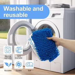 Dlaimi 4 Pack Mop Heads Replacements Compatible For Ocedar Dual-Action Flip Mop