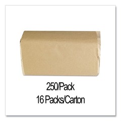 GEN 1507 9 in. x 9.45 in. Singlefold Paper Towels – Natural (4000/Carton) New