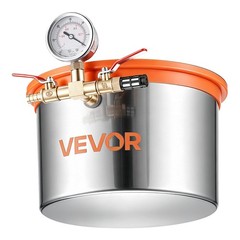 VEVOR 1.5Gal Vacuum Chamber Stainless Steel Degassing Chamber Tempered Glass Lid