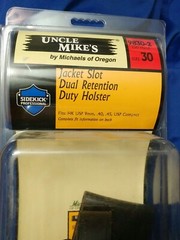 Uncle Mike’s Jacket Slot Dual Retention Duty Holster LH 9830-2 Size 30
