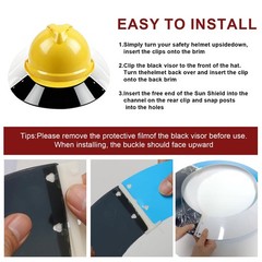Hard Hat Sun Visors Compatible with MSA V-Gard Shade Full Brim Attachment, 69…